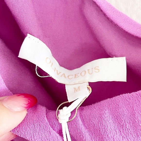 NWT Olivaceous Pink Gabelli One Sleeve Cut-Away Mini Dress M - Picture 5 of 14